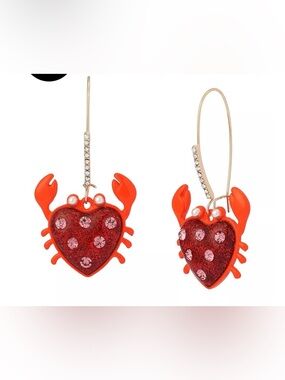 Betsey Johnson Faux Stone Crab Dangle Earrings